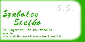 szabolcs stefko business card